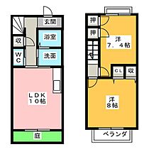 イーグルビレッジＢ  ｜ 岐阜県美濃加茂市西町５丁目（賃貸テラスハウス2LDK・1階・59.62㎡） その2