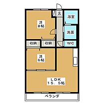 ハートフルマンションＫＡＷＡＢＥ  ｜ 岐阜県加茂郡川辺町石神（賃貸マンション2LDK・3階・60.80㎡） その2