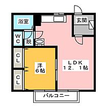 スカイハイツＤ  ｜ 岐阜県加茂郡坂祝町酒倉（賃貸マンション1LDK・2階・40.04㎡） その2