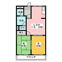 アーバンコーポ  ｜ 岐阜県美濃加茂市太田町（賃貸マンション2LDK・2階・49.80㎡） その2