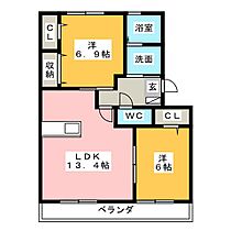 フラン　トゥール  ｜ 岐阜県美濃加茂市太田町（賃貸アパート2LDK・1階・60.88㎡） その2