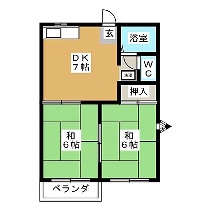 コーポウエストタウンB_間取り_0