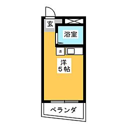 朝日プラザ美濃加茂ステーションコア ワンルームの間取図画像