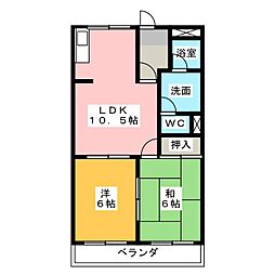 アーバンコーポ 2LDKの間取図画像