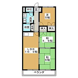 ミストラル 3LDKの間取図画像
