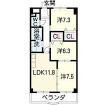 ロイヤル芝原北館 203 ｜ 岐阜県安八郡安八町東結芝原1518-3（賃貸マンション3LDK・2階・75.86㎡） その2