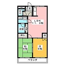 メイプルタウン  ｜ 岐阜県羽島市福寿町平方５丁目（賃貸マンション2LDK・1階・49.50㎡） その2