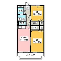 ワンブリッジ21－Ａ  ｜ 岐阜県羽島市舟橋町宮北５丁目（賃貸マンション2LDK・1階・56.26㎡） その2