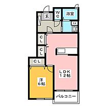 ヌーベルバーグ　Ａ  ｜ 岐阜県羽島市上中町長間（賃貸アパート1LDK・1階・44.18㎡） その2