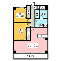 レジデンスタツミ二番館  ｜ 岐阜県羽島市小熊町島３丁目（賃貸マンション2LDK・2階・72.10㎡） その2