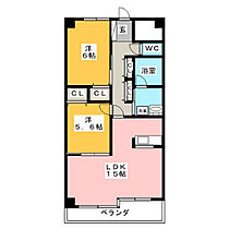 レジデンスタツミ  ｜ 岐阜県羽島市江吉良町江西１丁目（賃貸マンション2LDK・2階・64.94㎡） その2