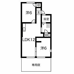 サンコーポNo.7 2LDKの間取図画像