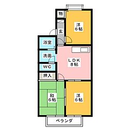 ボナールMusubu 3LDKの間取図画像