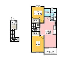 シャン・フォンテーヌ  ｜ 岐阜県中津川市手賀野（賃貸アパート2LDK・2階・51.67㎡） その2