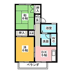 グランドメゾンマツバラ2 2DKの間取図画像