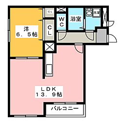 パストラルN 1LDKの間取図画像
