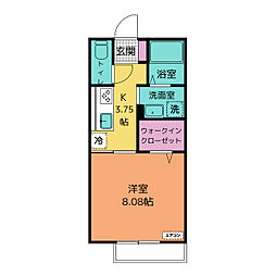 D-room土岐 1Kの間取図画像
