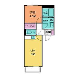 ファミール滝呂 1LDKの間取図画像