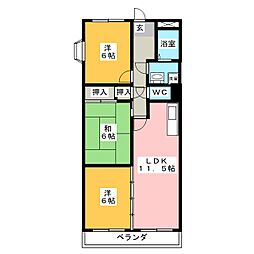 クレールメゾン 3LDKの間取図画像