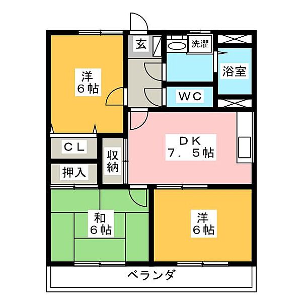 ア・ドリーム村山 ｜岐阜県関市相生町(賃貸マンション3DK・3階・57.67㎡)の写真 その2