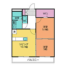 プリマ　クラッセ  ｜ 岐阜県関市下有知（賃貸マンション2LDK・2階・50.40㎡） その2