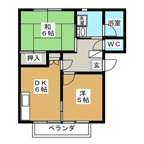Ｄｒｅａｍｙ八代II ｜岐阜県関市下有知(賃貸マンション2DK・2階・44.80㎡)の写真 その2