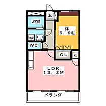 キャンプＧ  ｜ 岐阜県美濃市大矢田（賃貸マンション1LDK・2階・45.63㎡） その2