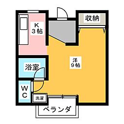 めぞんコーエイ 1Kの間取図画像