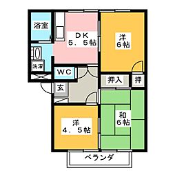 スリーゼiA 3DKの間取図画像