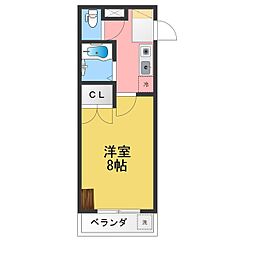メゾンROOTS 1Kの間取図画像