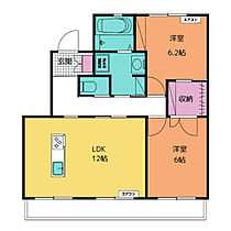 マンションボヌール  ｜ 三重県四日市市久保田１丁目（賃貸マンション2LDK・1階・61.24㎡） その2