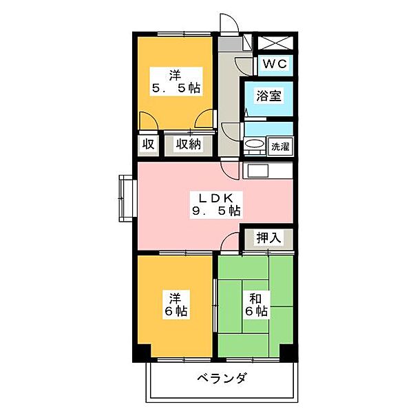 ベルハイム城山 ｜三重県四日市市城山町(賃貸マンション3LDK・4階・58.32㎡)の写真 その2