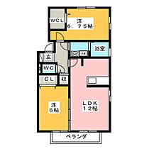 リビングタウン阿倉川　Ｆ棟  ｜ 三重県四日市市大字東阿倉川（賃貸アパート2LDK・2階・59.58㎡） その2