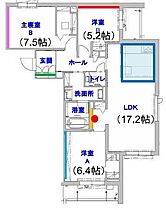 シャーメゾン　ヴィア　ソーレ 304 ｜ 三重県四日市市日永西１丁目13番地40号（賃貸マンション3LDK・3階・84.20㎡） その2