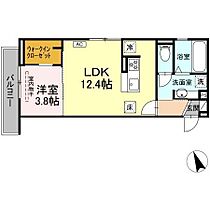 D-chambre 伊倉 203 ｜ 三重県四日市市伊倉２丁目8番2号（賃貸アパート1LDK・2階・41.46㎡） その2