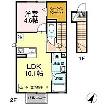 ＦｏｒｔｅIV 203 ｜ 三重県四日市市垂坂町880番地9（賃貸アパート1LDK・2階・41.55㎡） その2