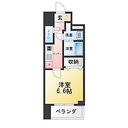 S-RESIDENCE四日市駅前couleur(クルール) 1Kの間取図画像