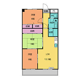 グランレーヴ 3LDKの間取図画像