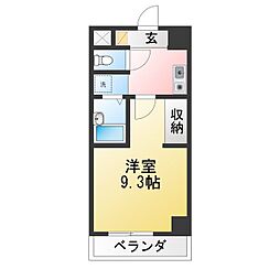 WillDo四日市白須賀 1Kの間取図画像
