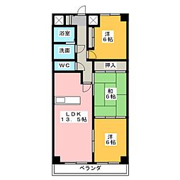アーバンコア九の城 3LDKの間取図画像