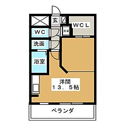 グラン・ルミエール ワンルームの間取図画像