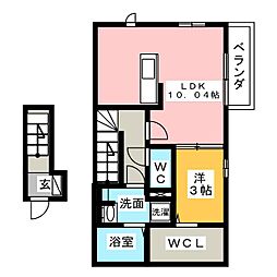 シャルマンM 1LDKの間取図画像