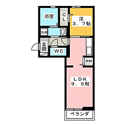 Felice 1LDKの間取図画像