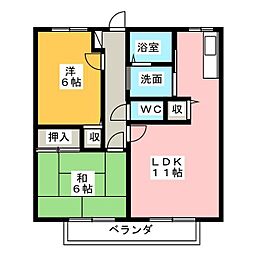 ウインズ・2 2DKの間取図画像