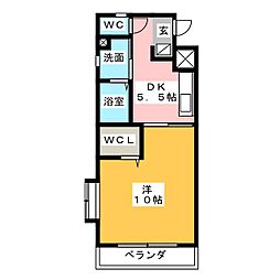 スペーシア 1DKの間取図画像