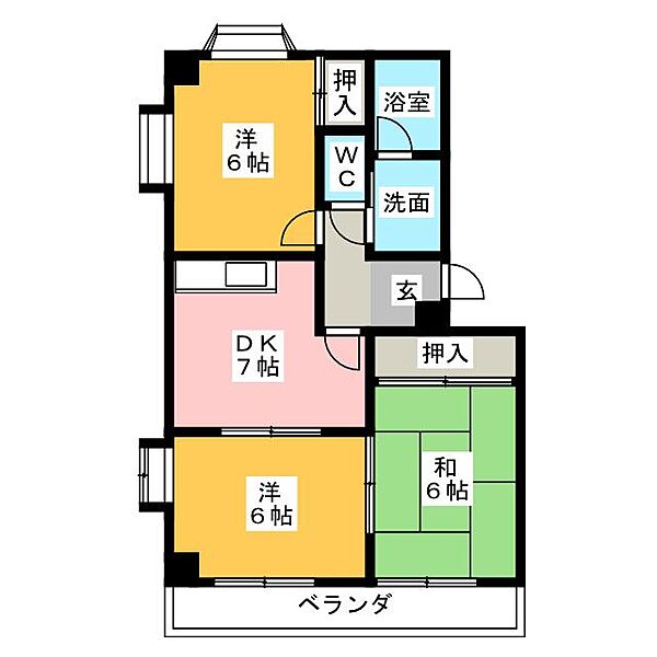 アネックス富洲原 ｜三重県三重郡川越町大字豊田(賃貸マンション3DK・4階・50.00㎡)の写真 その2