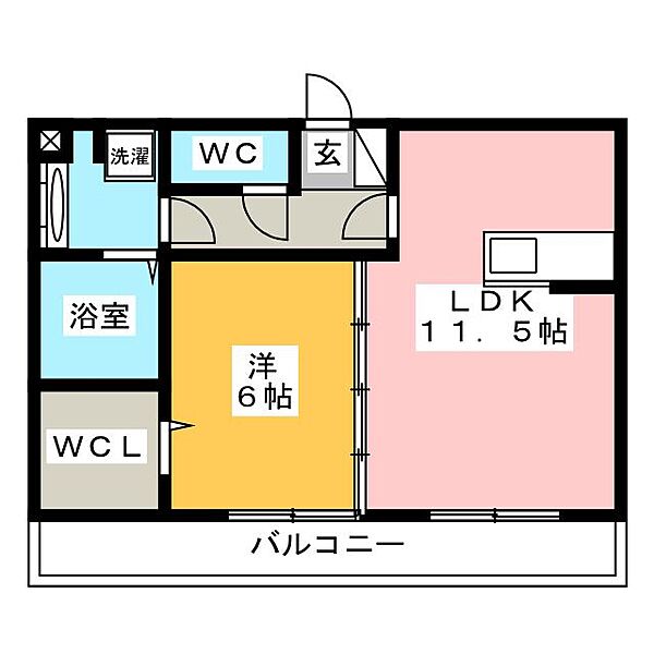 プール・トゥジュール　Ａ棟 ｜三重県四日市市十七軒町(賃貸アパート1LDK・3階・45.04㎡)の写真 その2