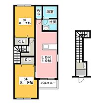 ローランギャロU  ｜ 三重県三重郡川越町大字高松（賃貸アパート2LDK・2階・60.00㎡） その2