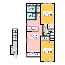 エスポワール  ｜ 三重県四日市市下之宮町（賃貸アパート2LDK・2階・56.71㎡） その2