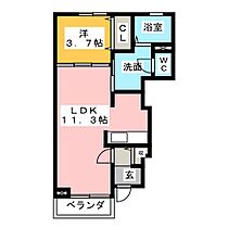 カトレア　Ｔ．Ｙ　II  ｜ 三重県三重郡川越町大字当新田（賃貸アパート1LDK・1階・37.13㎡） その2